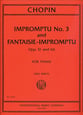 Impromptu No. 3 and Fantasie-Impromptu, Opp. 51 & 66 piano sheet music cover